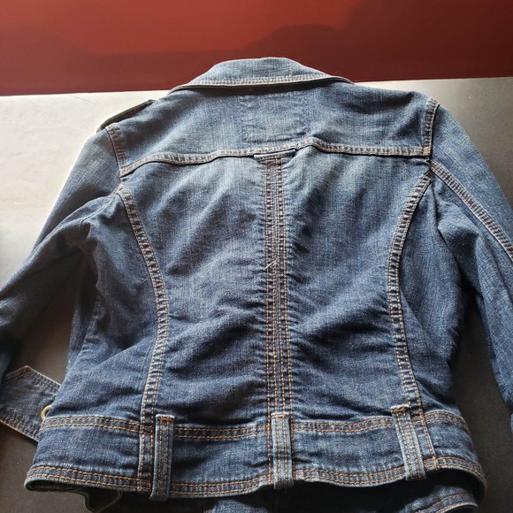 Esprit stretch denim ladies belted jacket 90's style Y2K - Picture 3 of 7